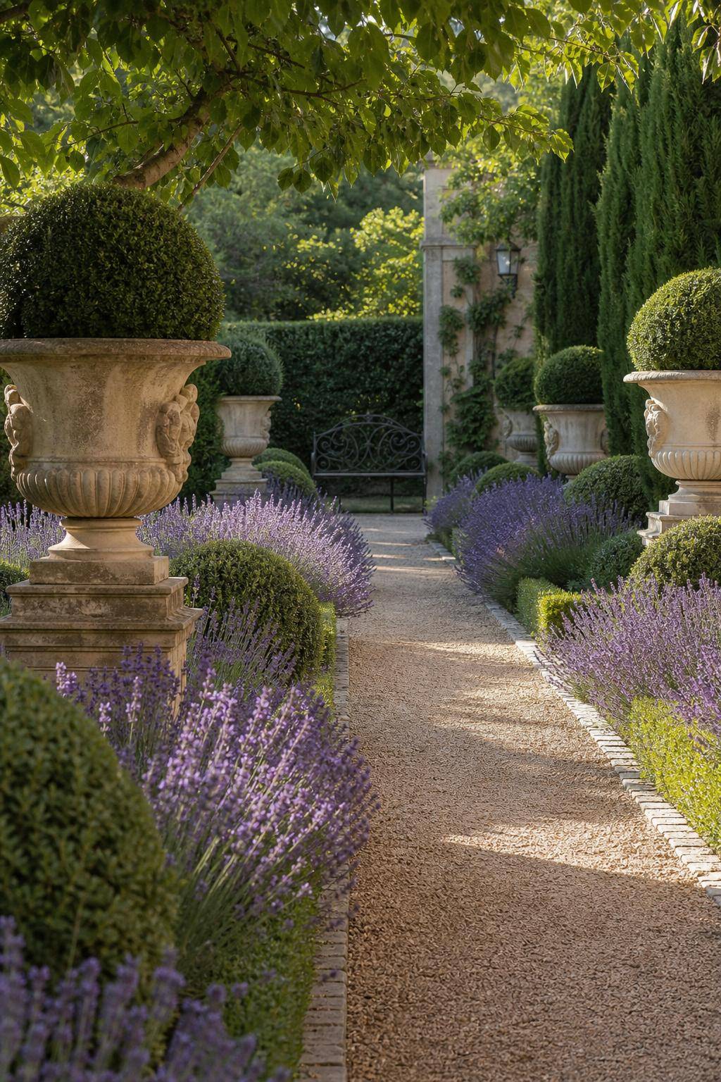 Ideen für Französischen Garten- Pflanze duftende Lavendelhecken