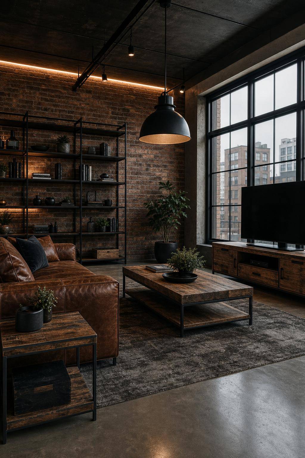 Inspiration: Männerzimmer einrichten- Integriere industrielle Elemente für urbanen Flair