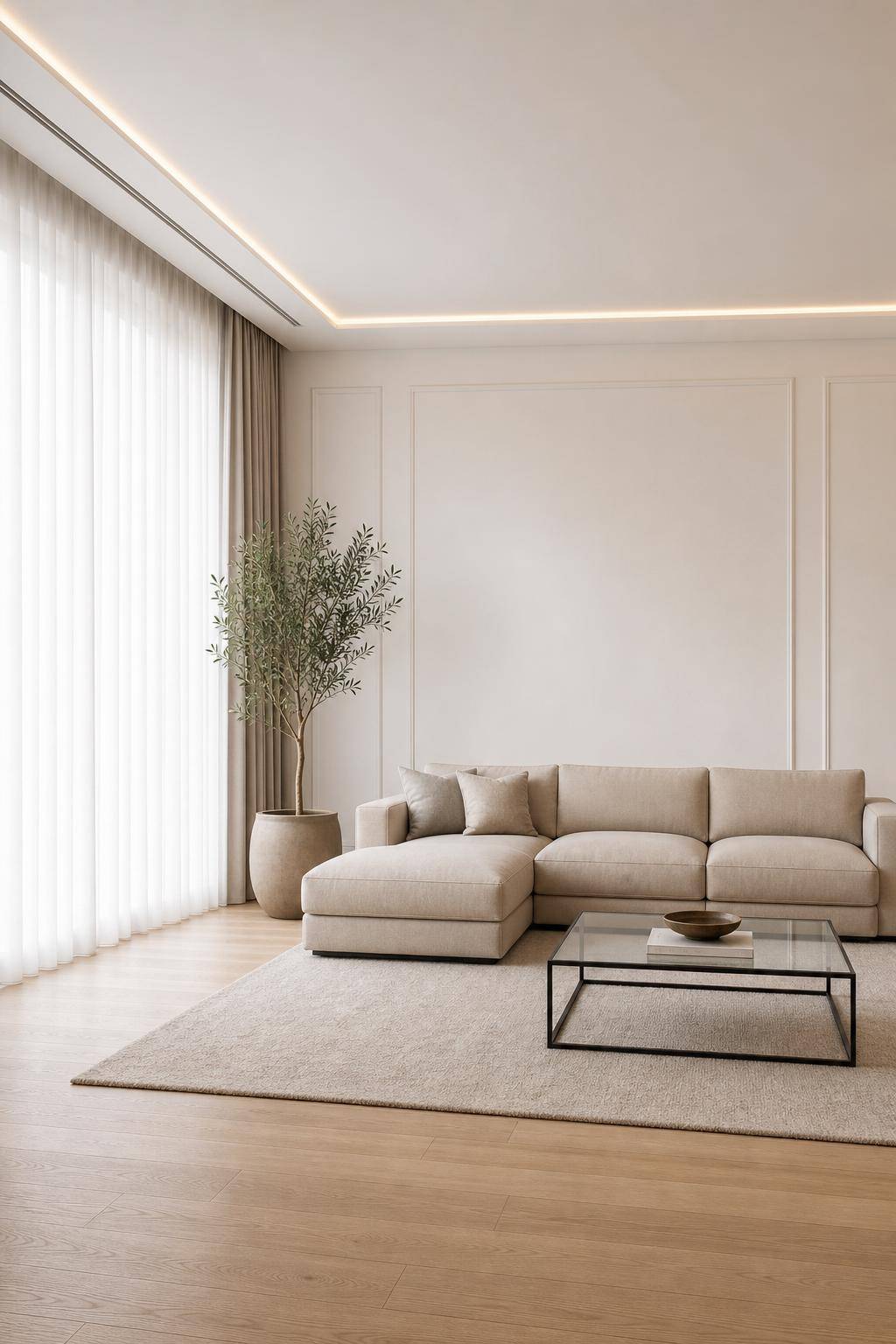 Inspiration: Minimalistisch wohnen- Genieße leere Wände als Ruhezone