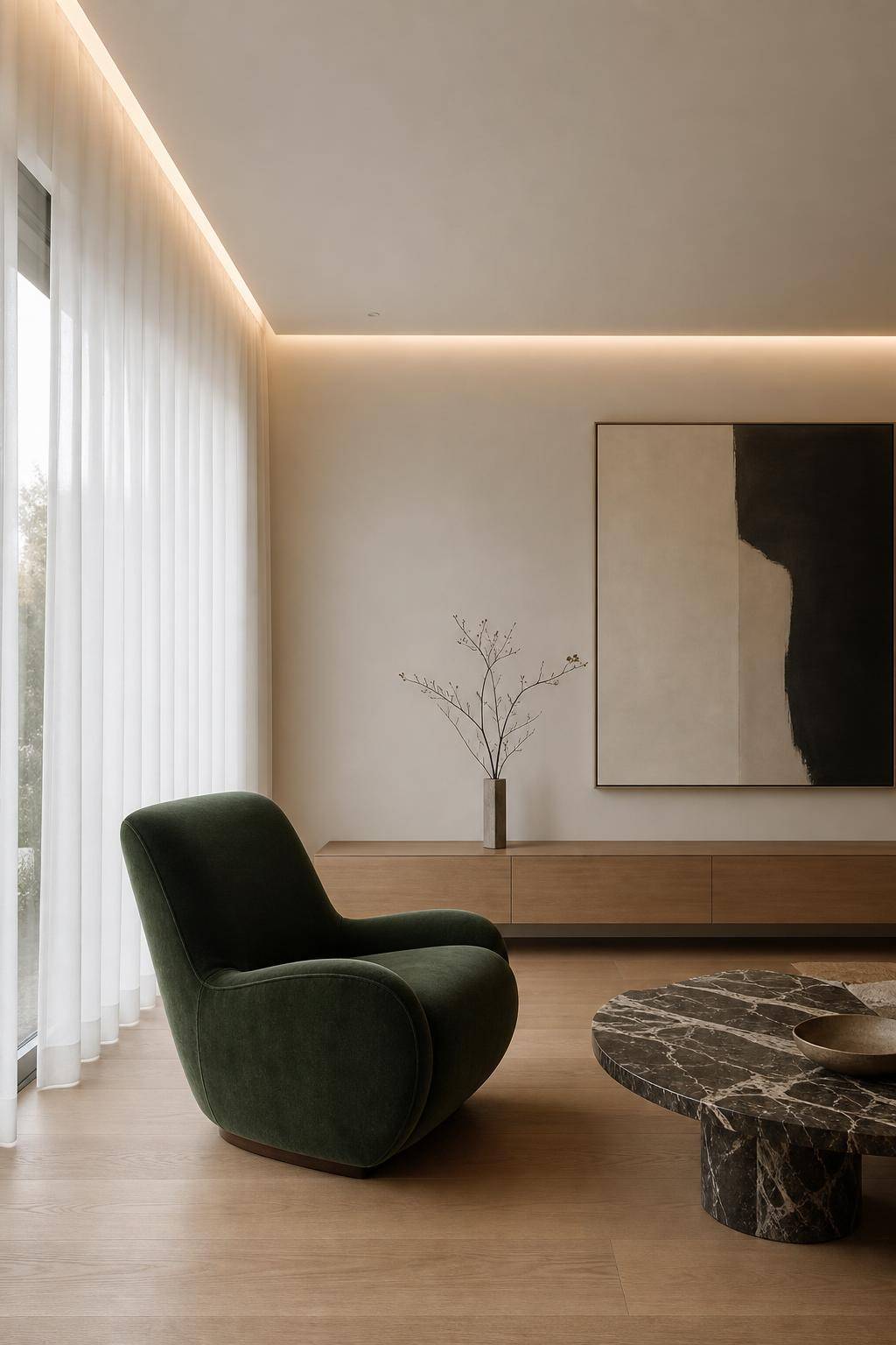 Inspiration: Minimalistisch wohnen- Setze gezielt Akzente mit hochwertigen Einzelteilen