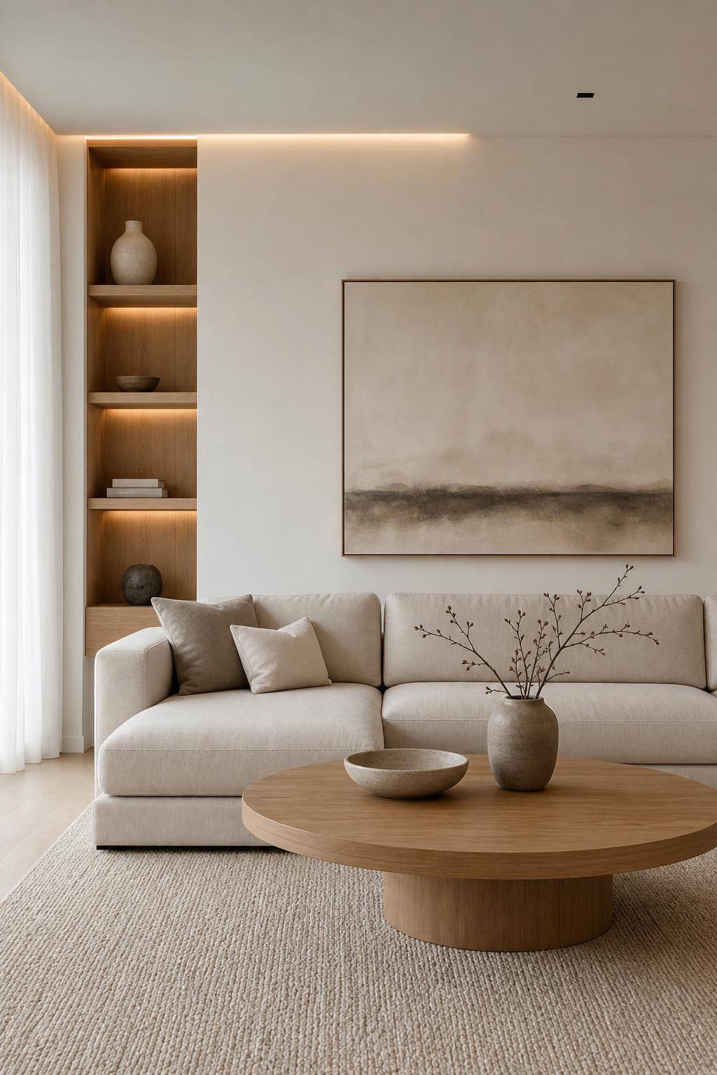 Inspiration: Minimalistisch wohnen- Wähle ein ruhiges Farbkonzept konsequent aus