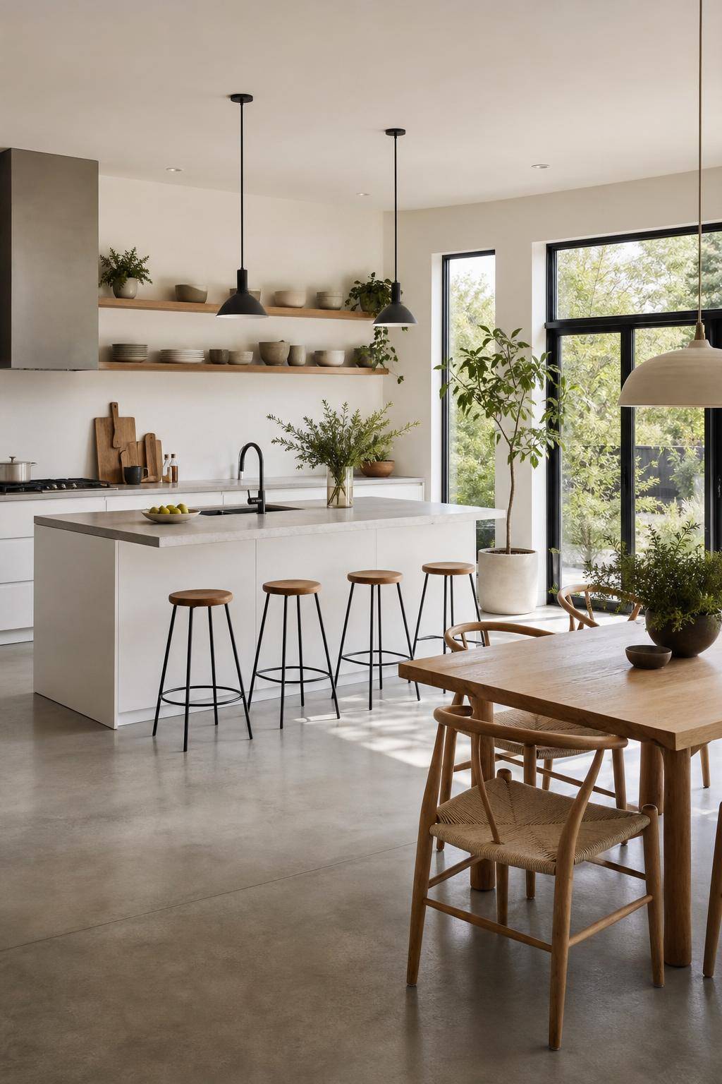 Küche ohne Hängeschränke einrichten- Verstelle Möbel flexibel für neue Looks