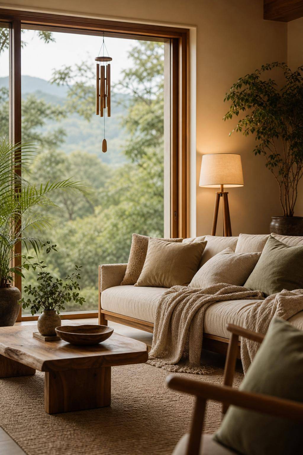 Wohntrend Cocooning- Bring ein leises Windspiel am Fenster an