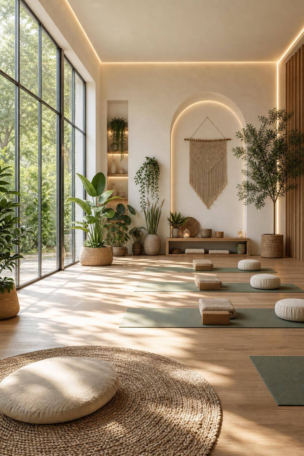 Yoga-Raum einrichten: Inspiration-Finde natürliche Lichtquellen für positive Energie