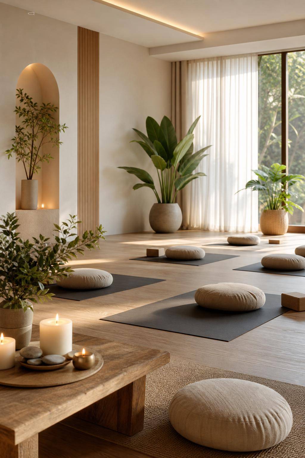 Yoga-Raum einrichten: Inspiration- Integriere duftende Kerzen für angenehme Atmosphäre