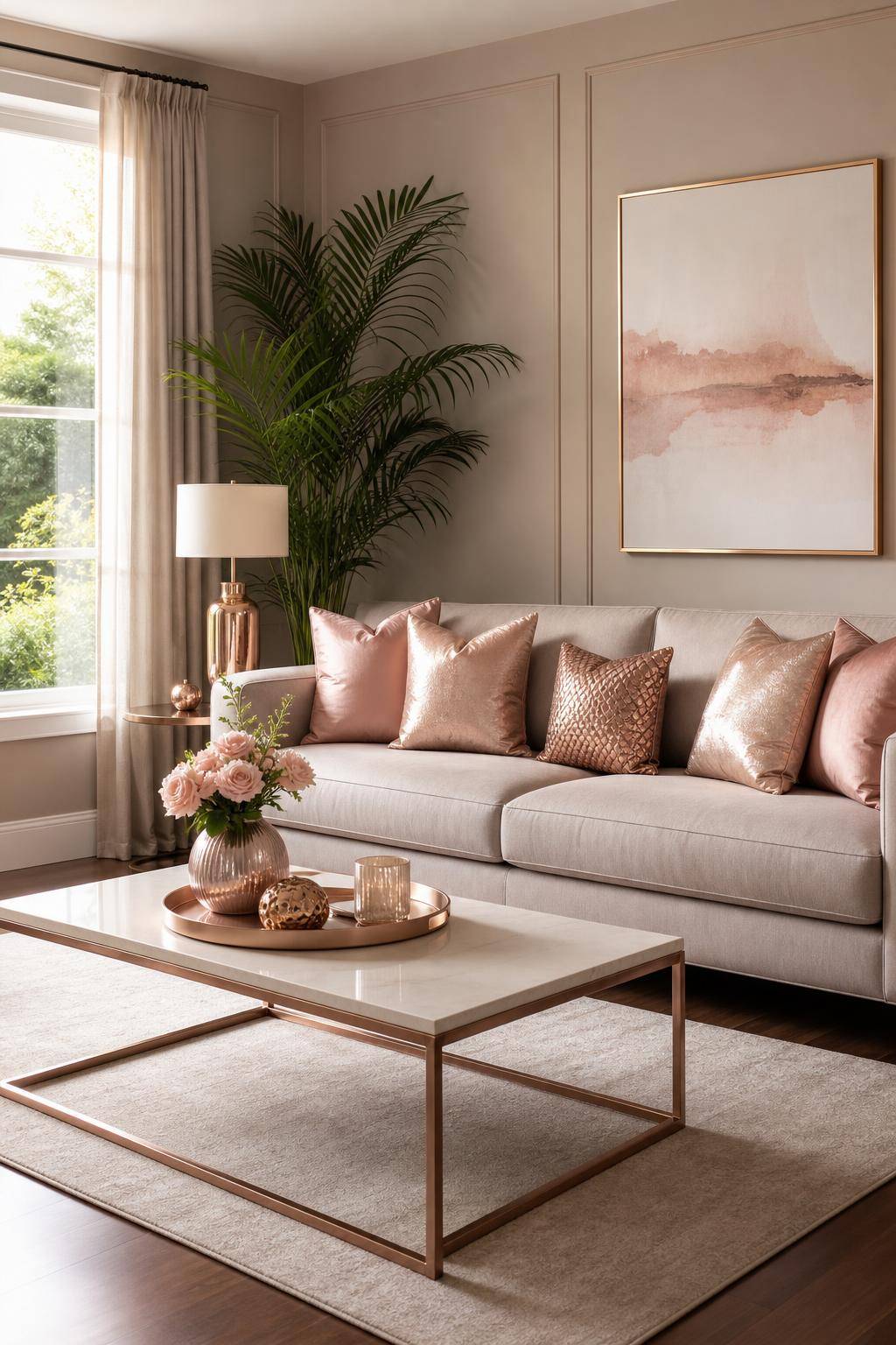 Dekoideen in Roségold- Wähle Kissenhüllen in Roségold-Optik
