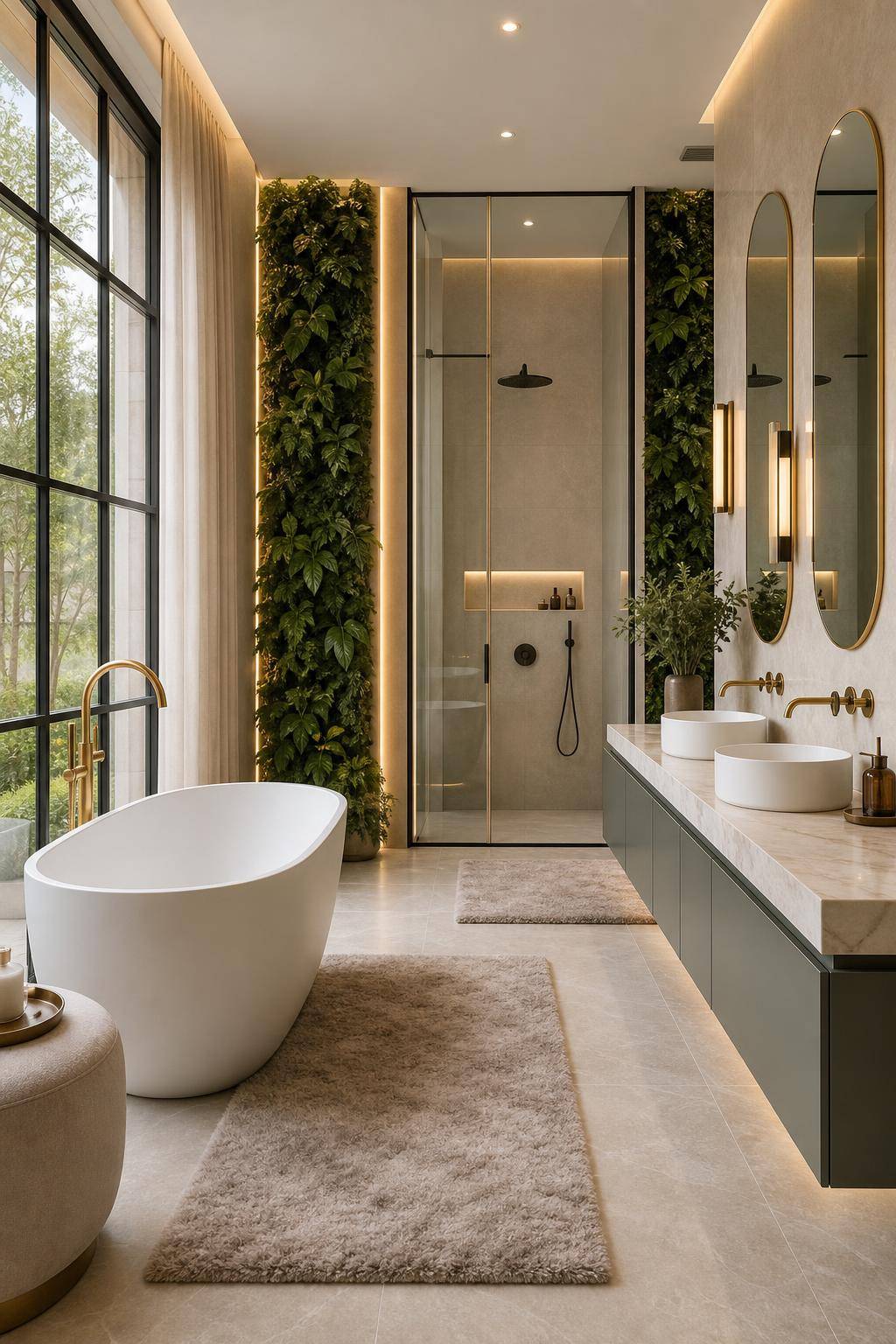 Designer-Badezimmer einrichten- Definiere Wohlfühlzonen mit Designer-Teppichen