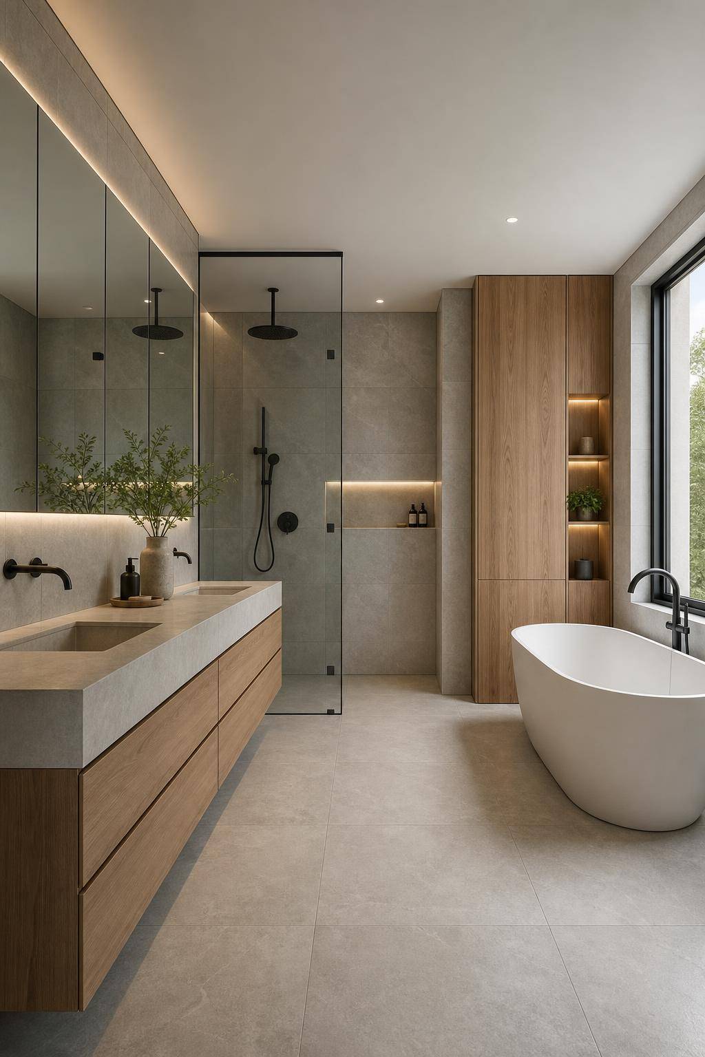 Designer-Badezimmer einrichten- Schaffe Ordnung mit versteckten Stauraumlösungen