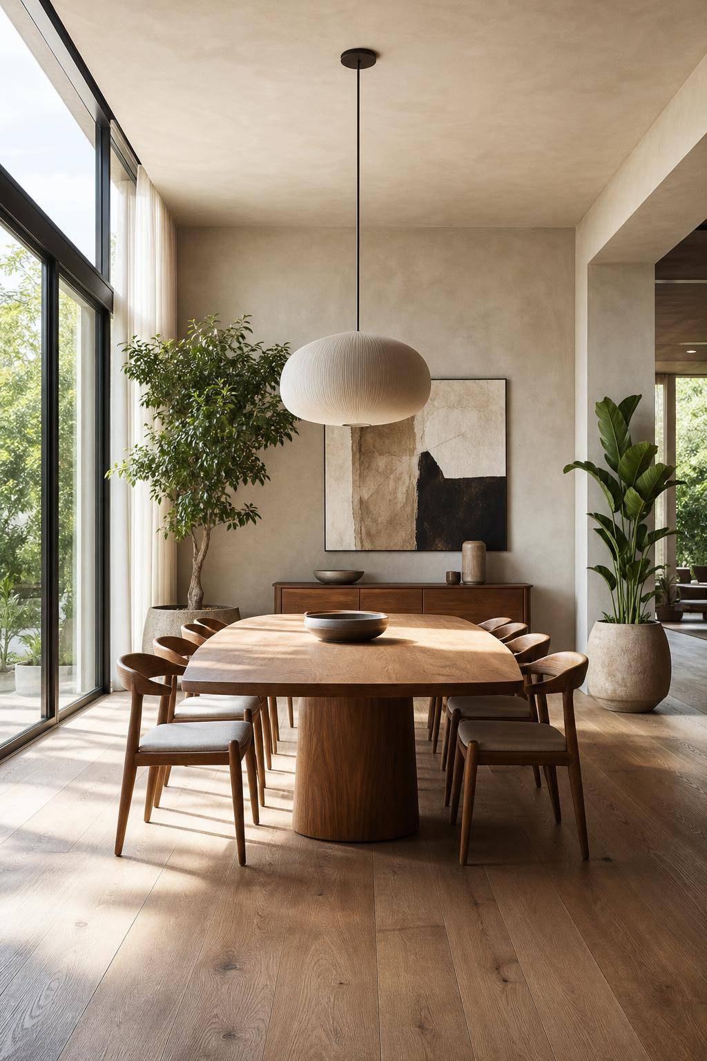 Designer-Esszimmer einrichten- Lasse natürliche Lichtquellen einfließen