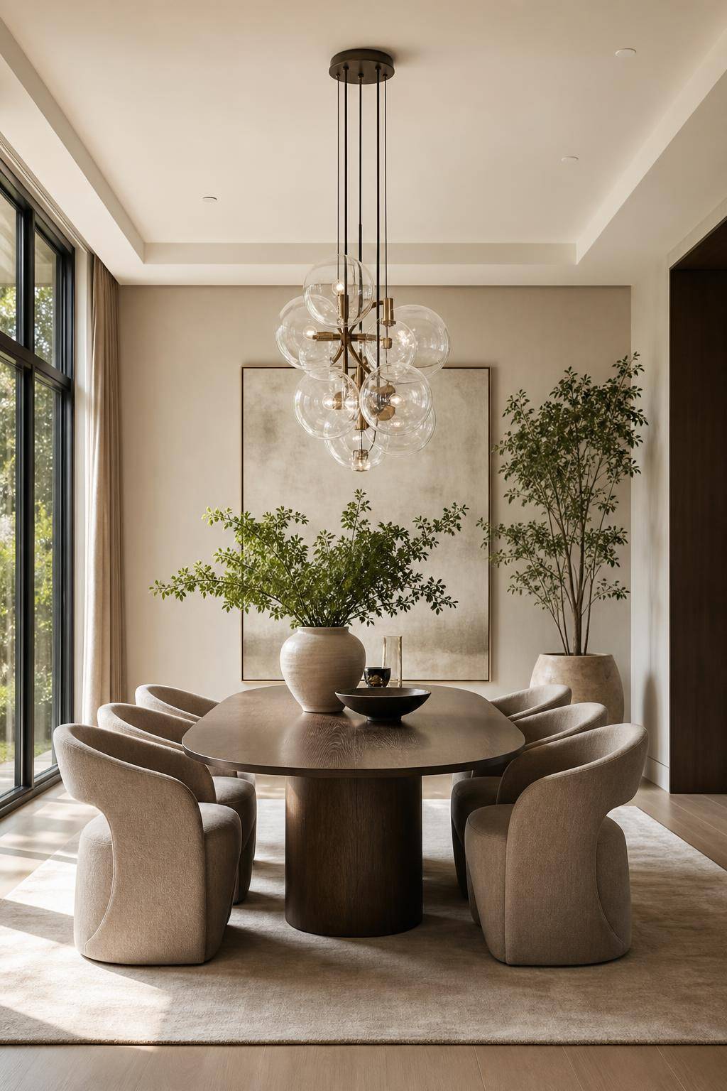 Designer-Esszimmer einrichten- Positioniere Pflanzen als lebendige Accessoires