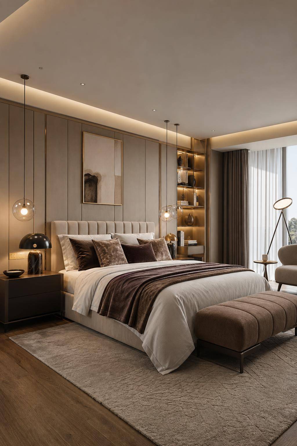 Designer-Schlafzimmer einrichten-Wähle ikonische Designer-Leuchten als Statement-Pieces