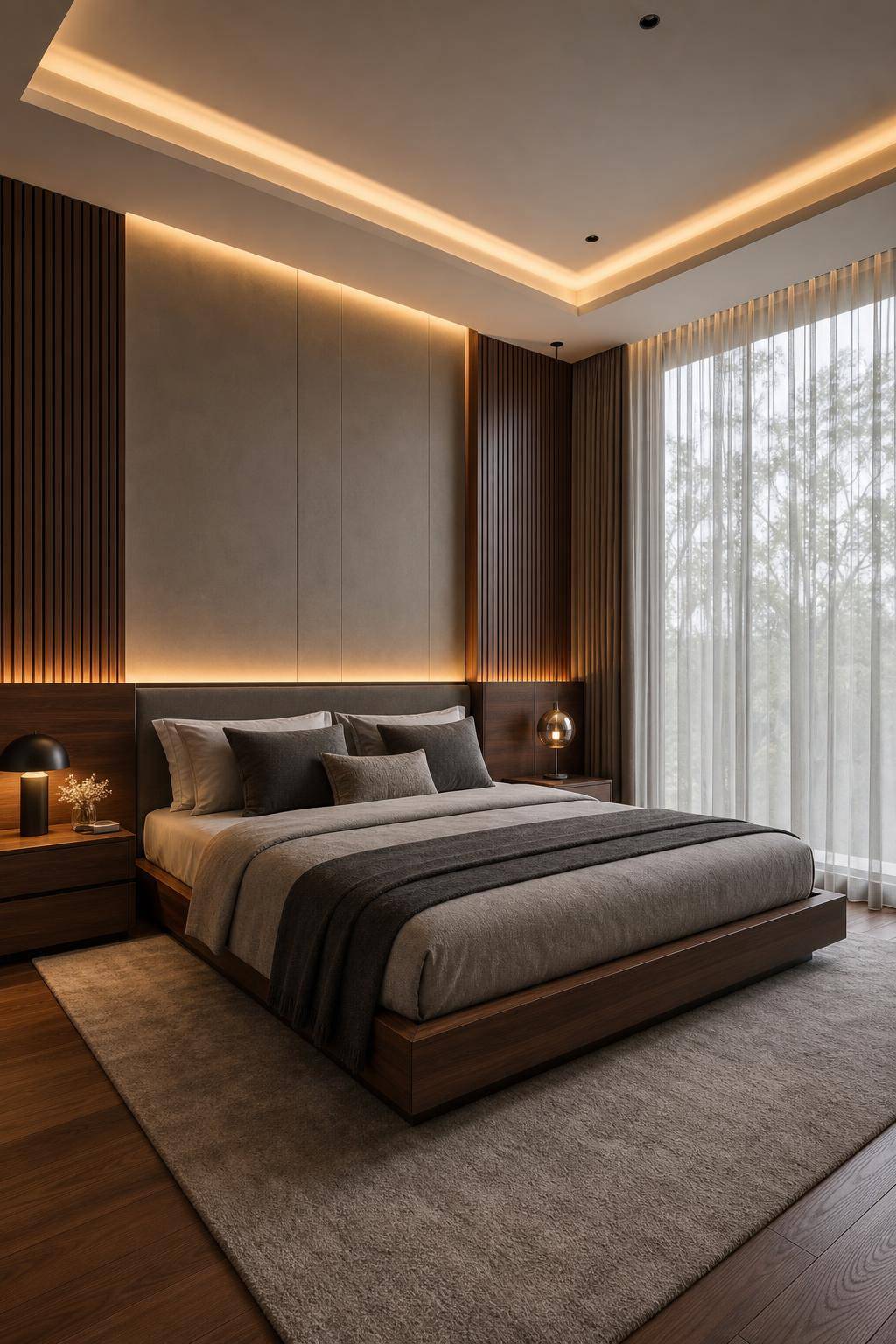Designer-Schlafzimmer einrichten- Beleuchte indirekt mit LED-Strips für Ambiente