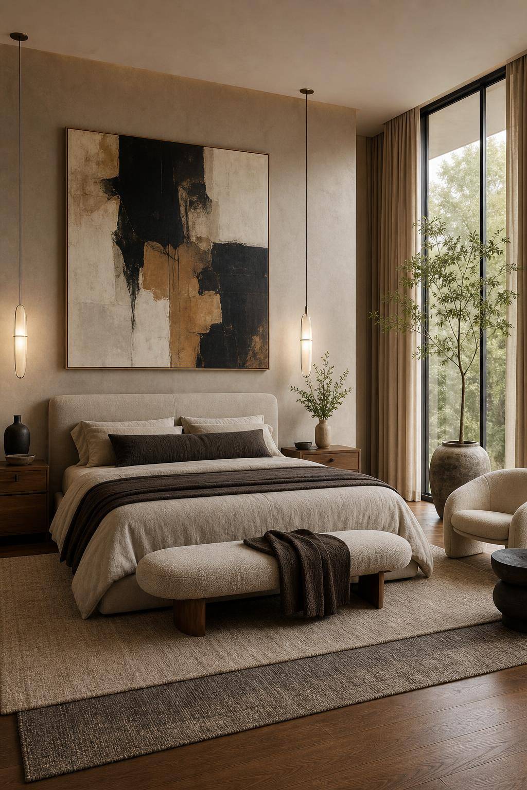 Designer-Schlafzimmer einrichten- Präsentiere Designerkunstwerke als Eyecatcher