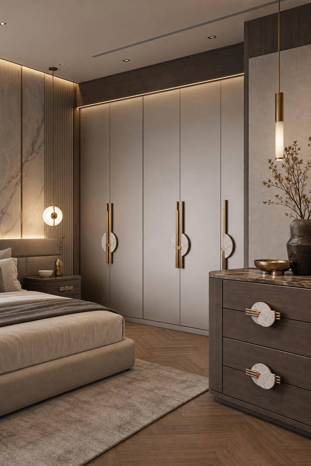Designer-Schlafzimmer einrichten- Wähle ausgefallene Griffe für Schränke und Kommoden
