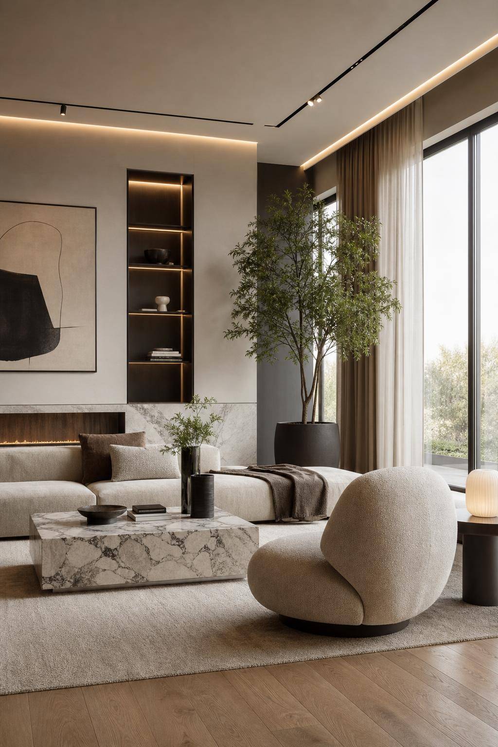 Designer-Wohnzimmer einrichten-Setze auf ausgewählte Signature-Möbelstücke