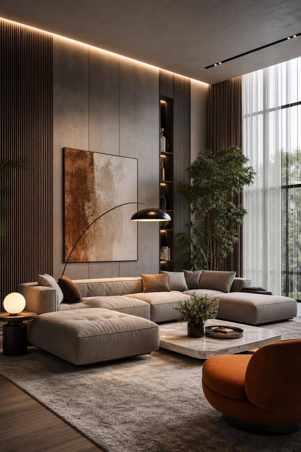 Designer-Wohnzimmer einrichten- Belebe das Ambiente durch wechselndes Licht