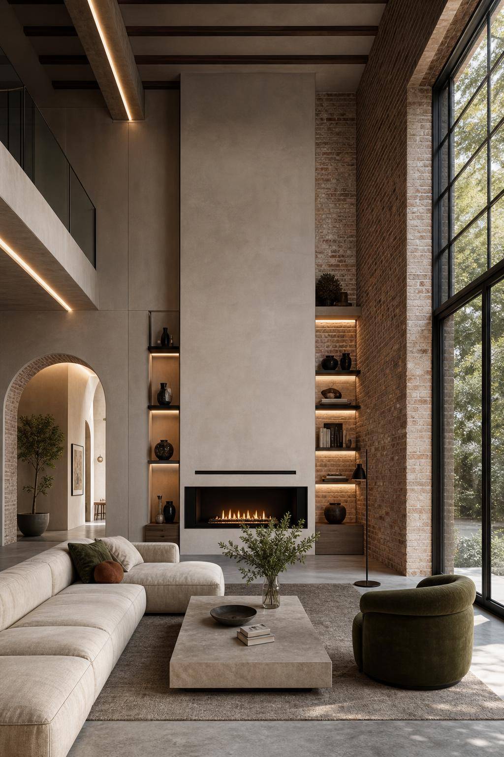 Designer-Wohnzimmer einrichten- Betone architektonische Besonderheiten deines Raums