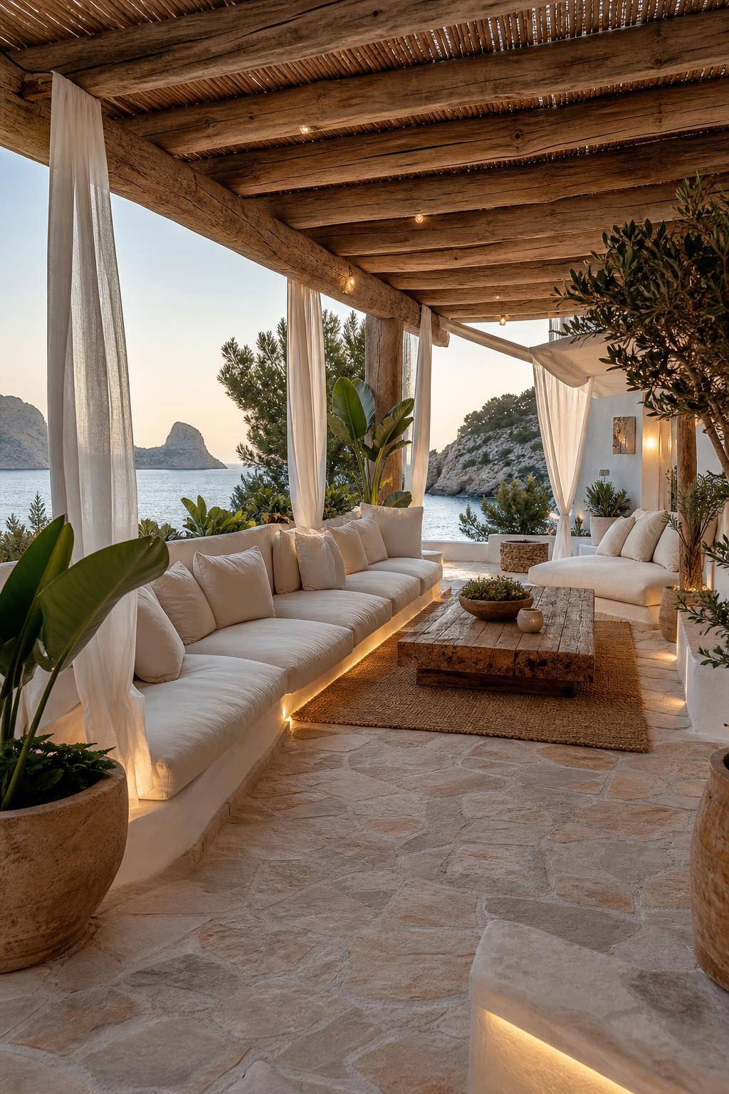 Einrichtung im Ibiza-Style- Erfinde Outdoor-Lounges mit weißen Sofas