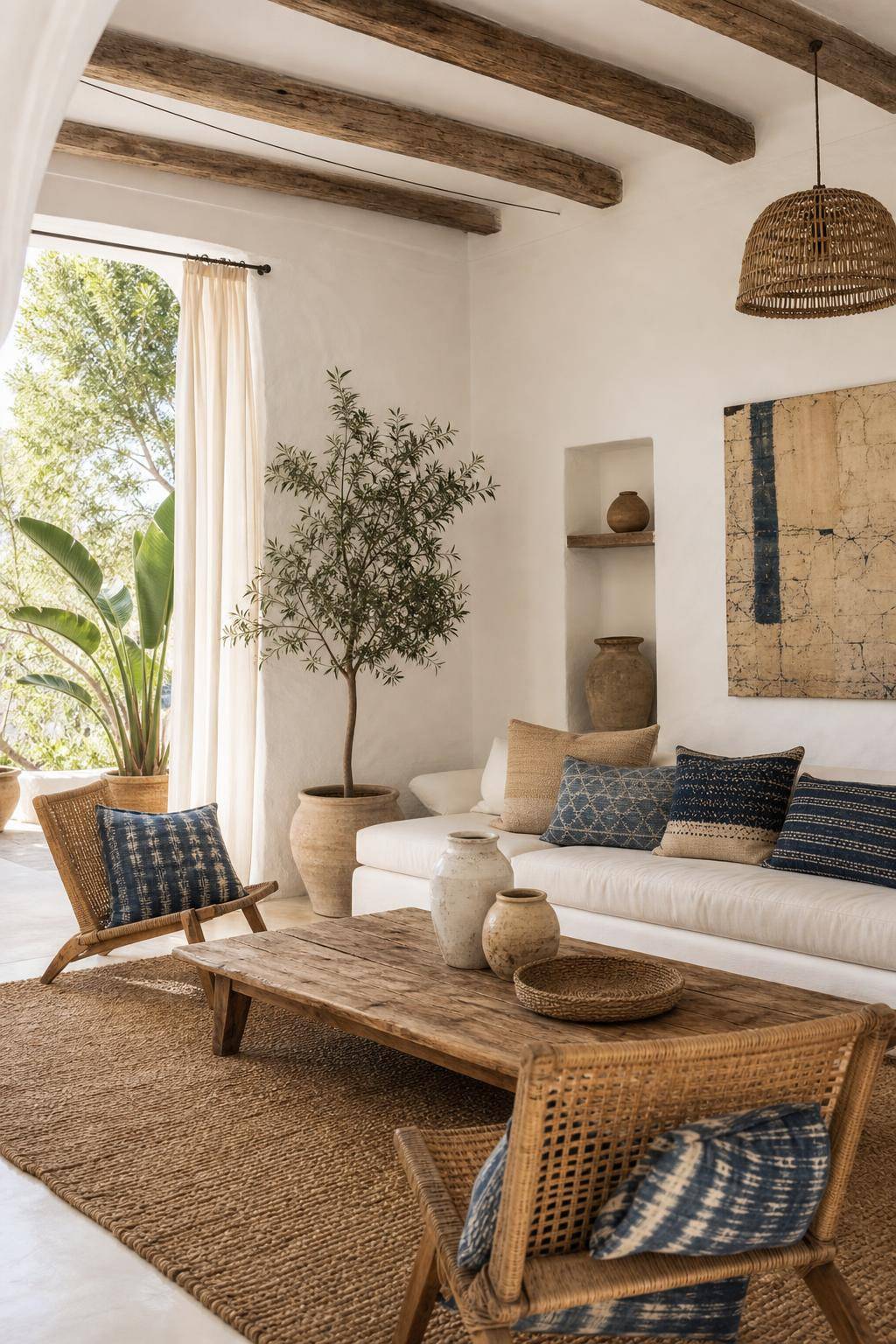 Einrichtung im Ibiza-Style- Experimentiere mit Mustern und Texturen zart