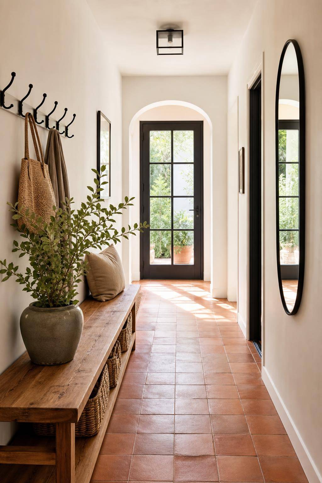 Einrichtungsideen mit der Farbe Terracotta- Wähle Terracotta-Fliesen für den Flur
