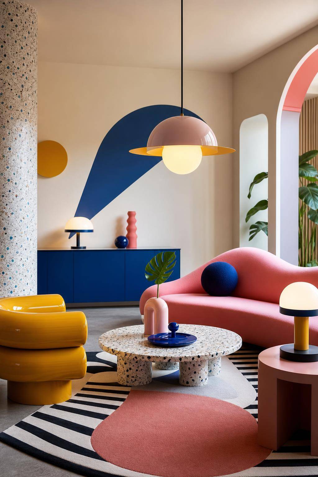Einrichtungsstil: Memphis-Design- Dekoriere mit verspielten Leuchten im 80er-Look