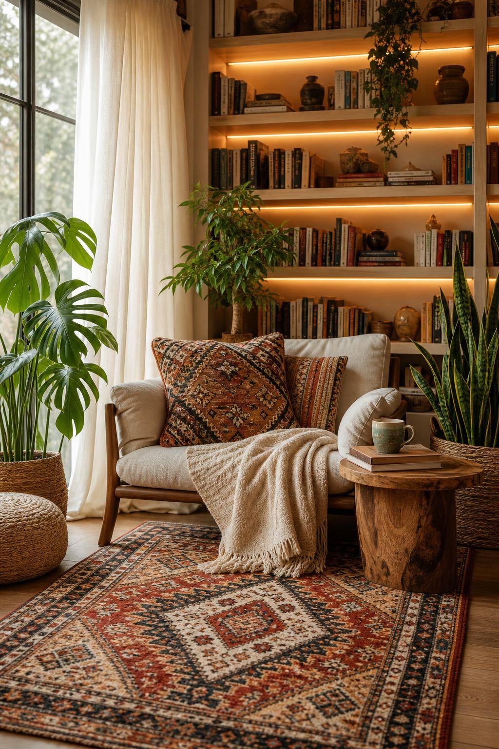 Ideen: Einrichten mit Boho-Teppich- Baue eine gemütliche Leseecke mit Teppich auf