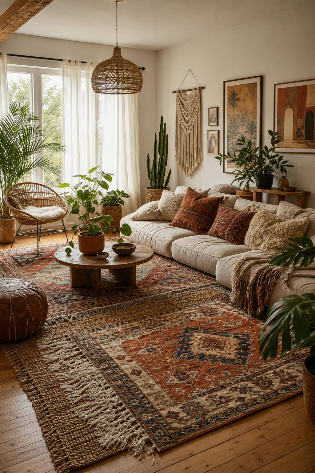 Ideen: Einrichten mit Boho-Teppich- Wechsle saisonal verschiedene Boho-Teppiche aus