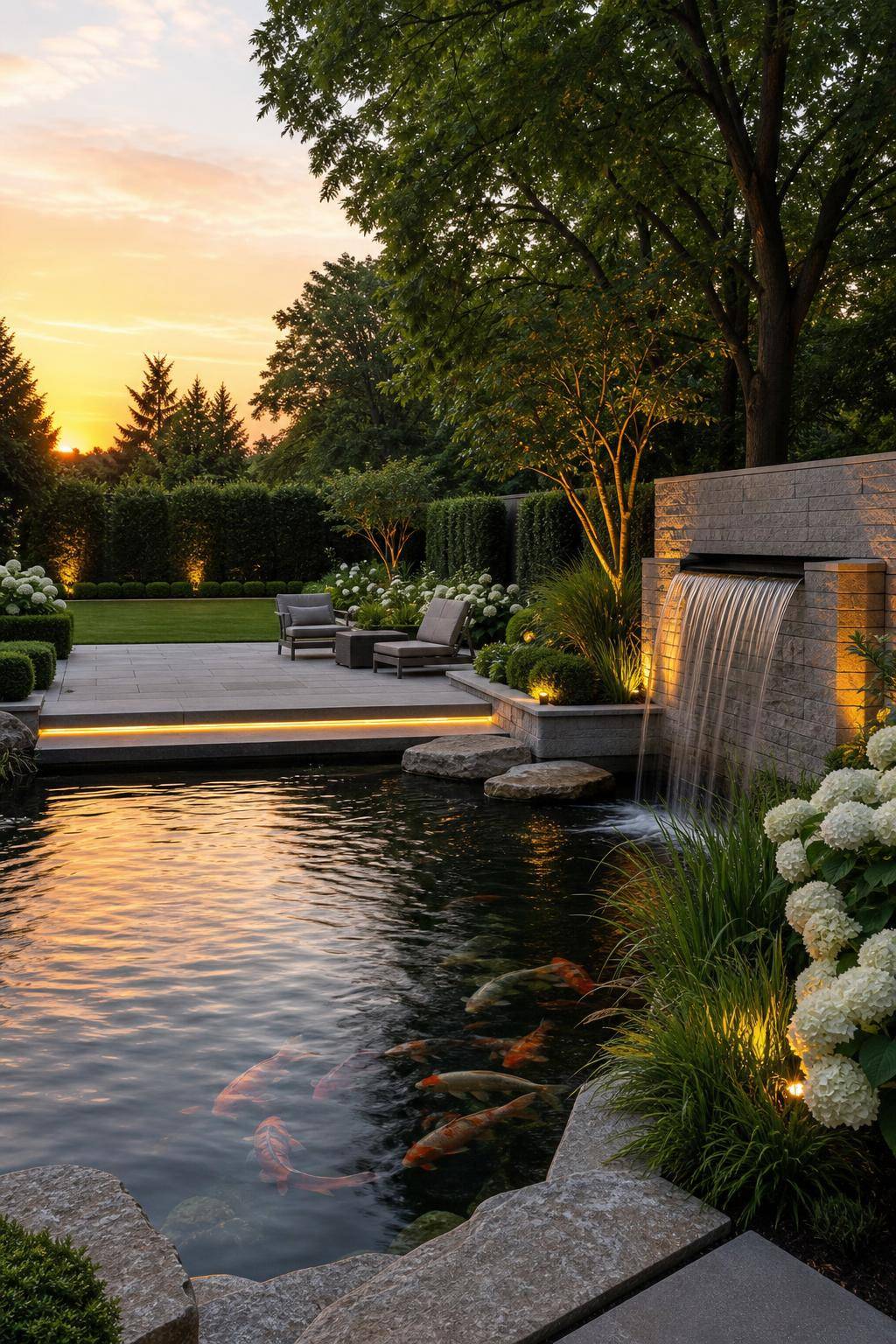 Ideen für Luxus-Garten- Umgib dich mit meditativem Wasserspiel