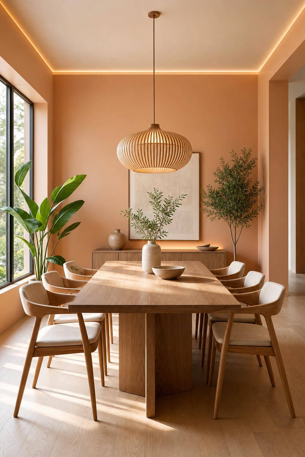 Ideen und Inspiration: Wandfarbe Orange- Erfrische den Essbereich mit Aprikosentönen