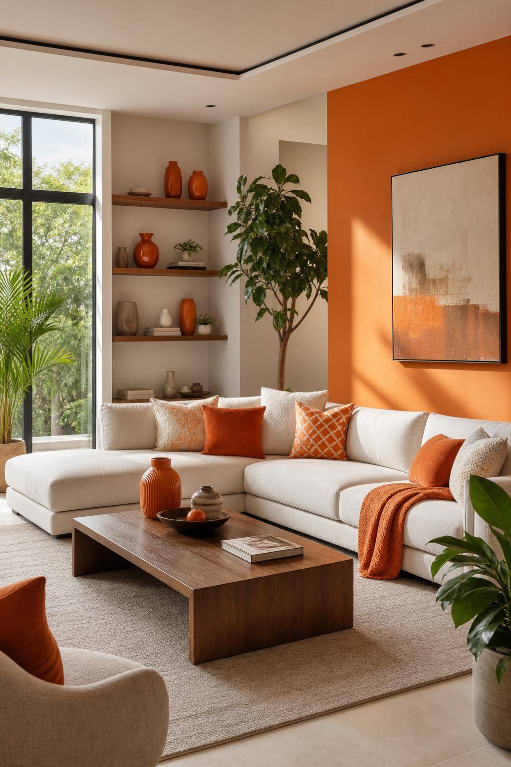 Ideen und Inspiration: Wandfarbe Orange- Setze Akzente mit orangen Wohnaccessoires