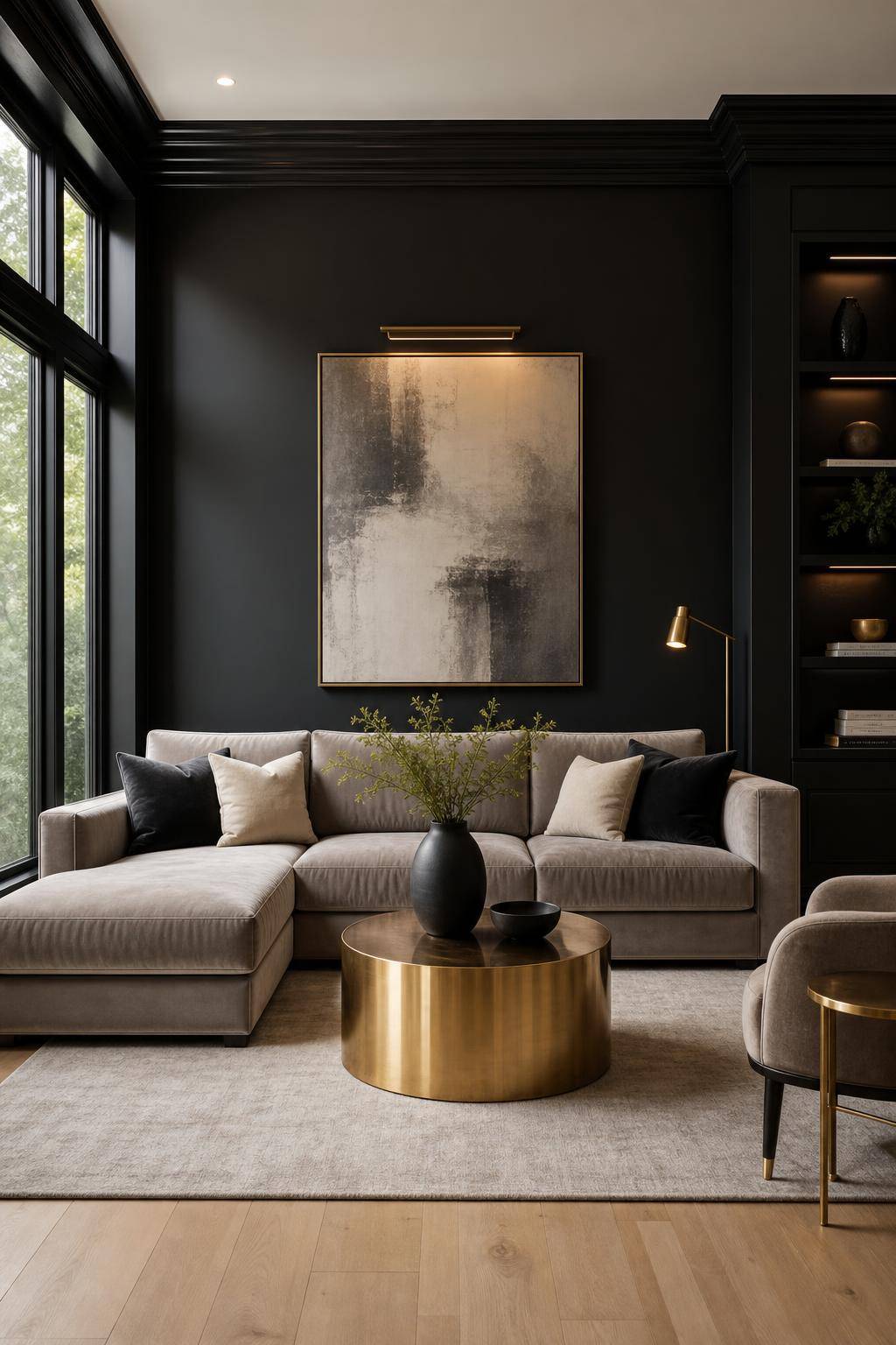 Ideen und Inspiration: Wandfarbe Schwarz- Experimentiere mit matten und glänzenden Schwarztönen