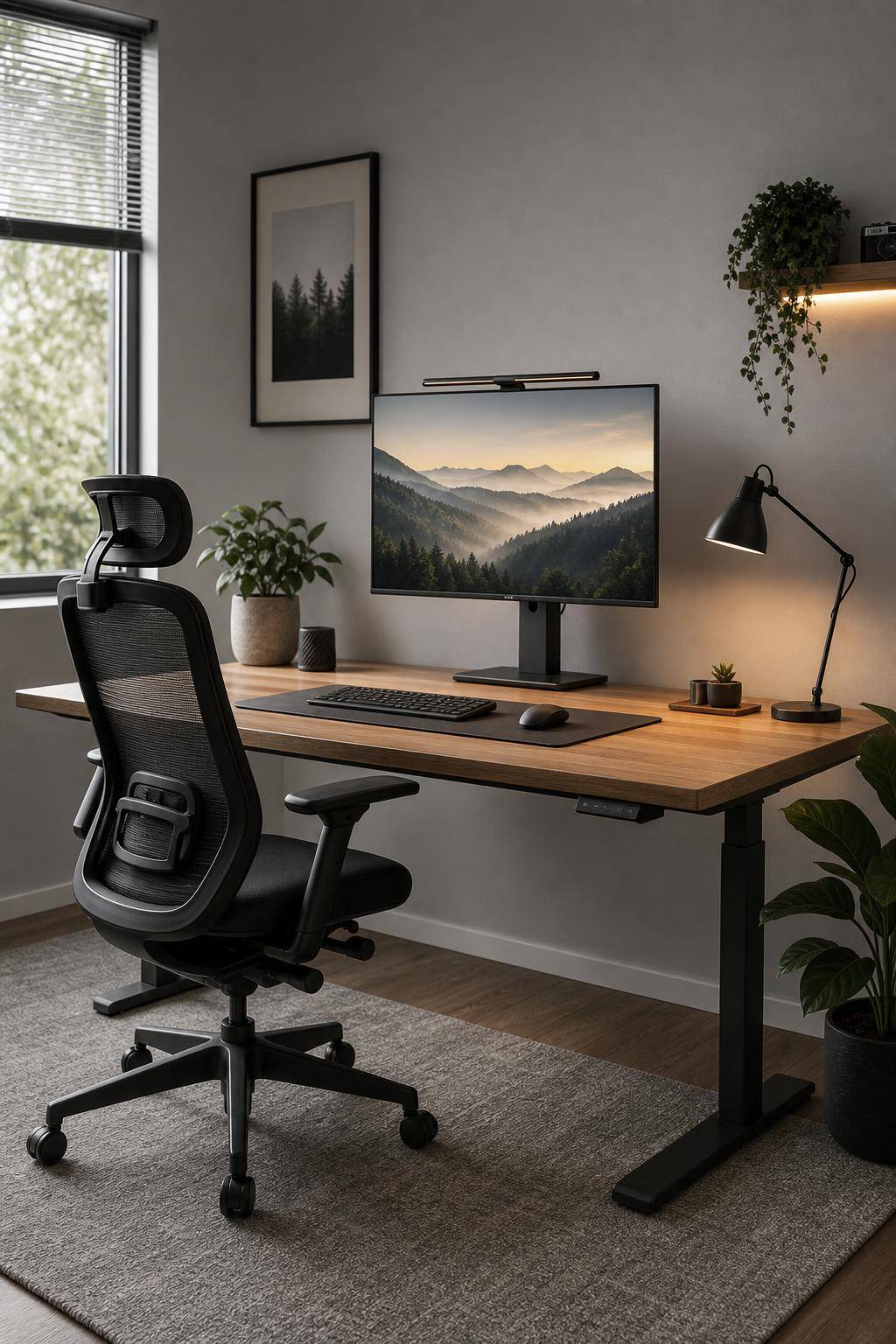 Inspiration: ergonomischen Arbeitsplatz einrichten-Positioniere deinen Bildschirm auf Augenhöhe