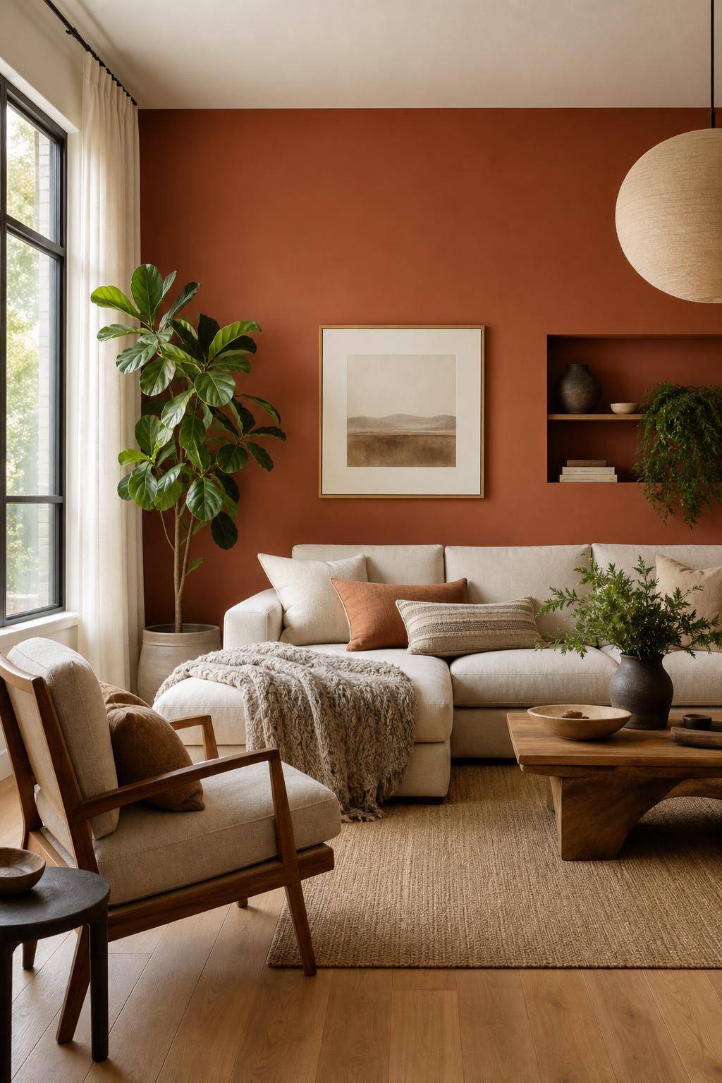 Inspiration: moderne Wandfarben- Bringe mit Terrakotta lebendige Wärme ins Zimmer