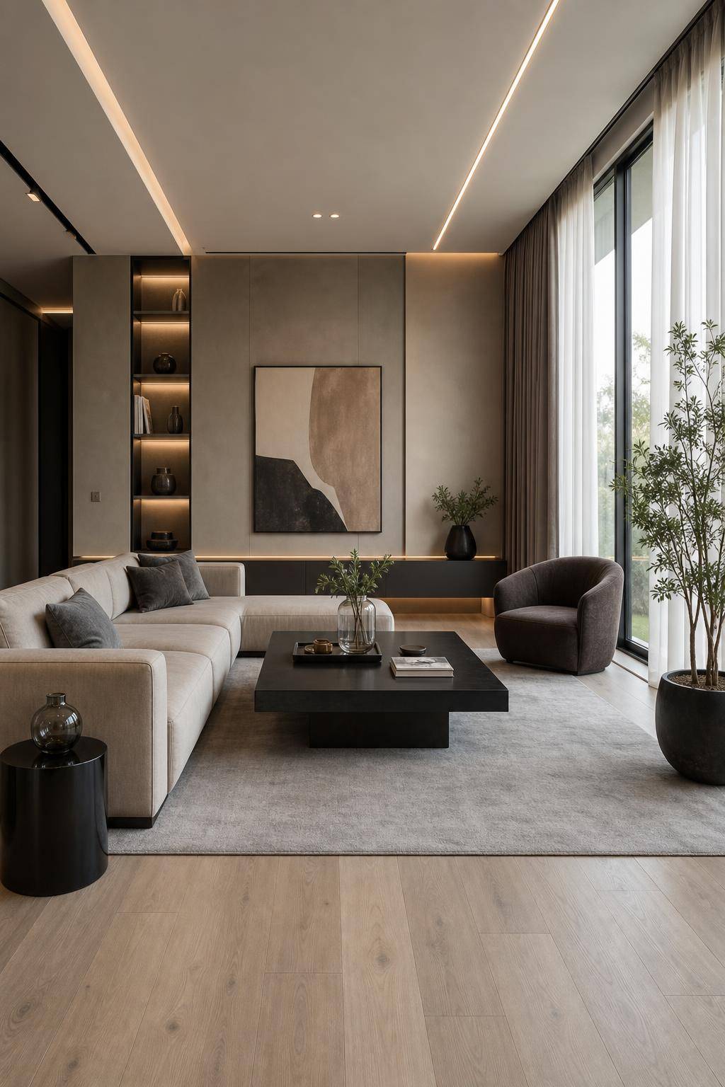 Inspiration: moderne Wandfarben- Mische Grau und Beige für Urban-Chic
