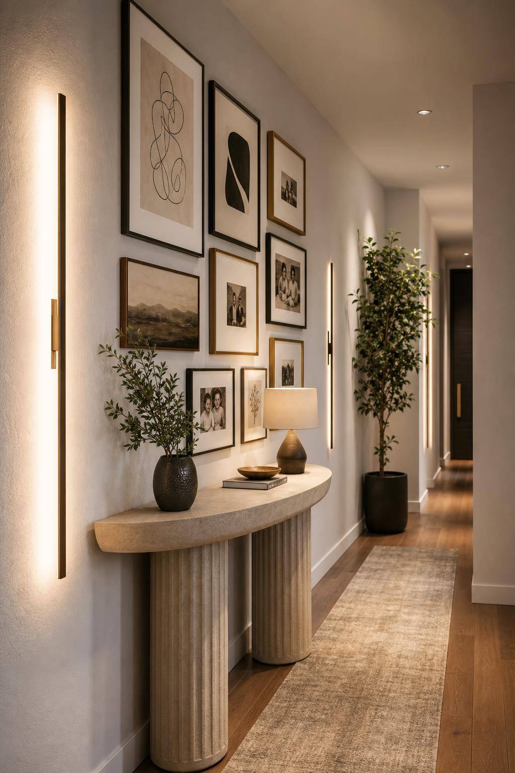 Inspiration für Designer-Flur einrichten- Individualisiere Wände mit kreativen Fotowänden