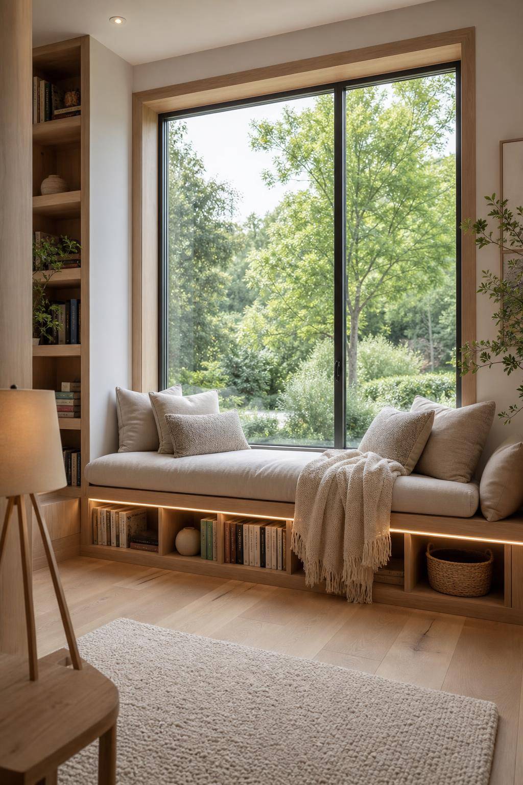 Lesezimmer einrichten: Inspiration und Ideen- Gestalte eine Fensterbank als Leseplatz
