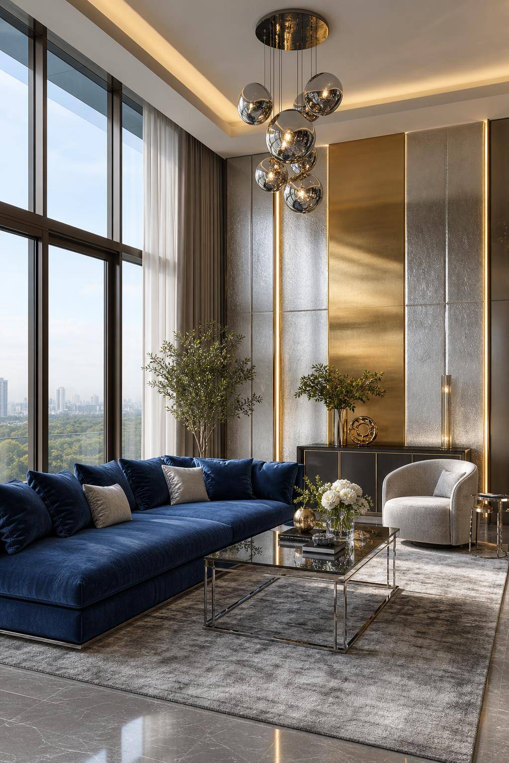 Wandfarbe kombinieren- Hole mit Metallicfarben eleganten Glanz ins Zimmer