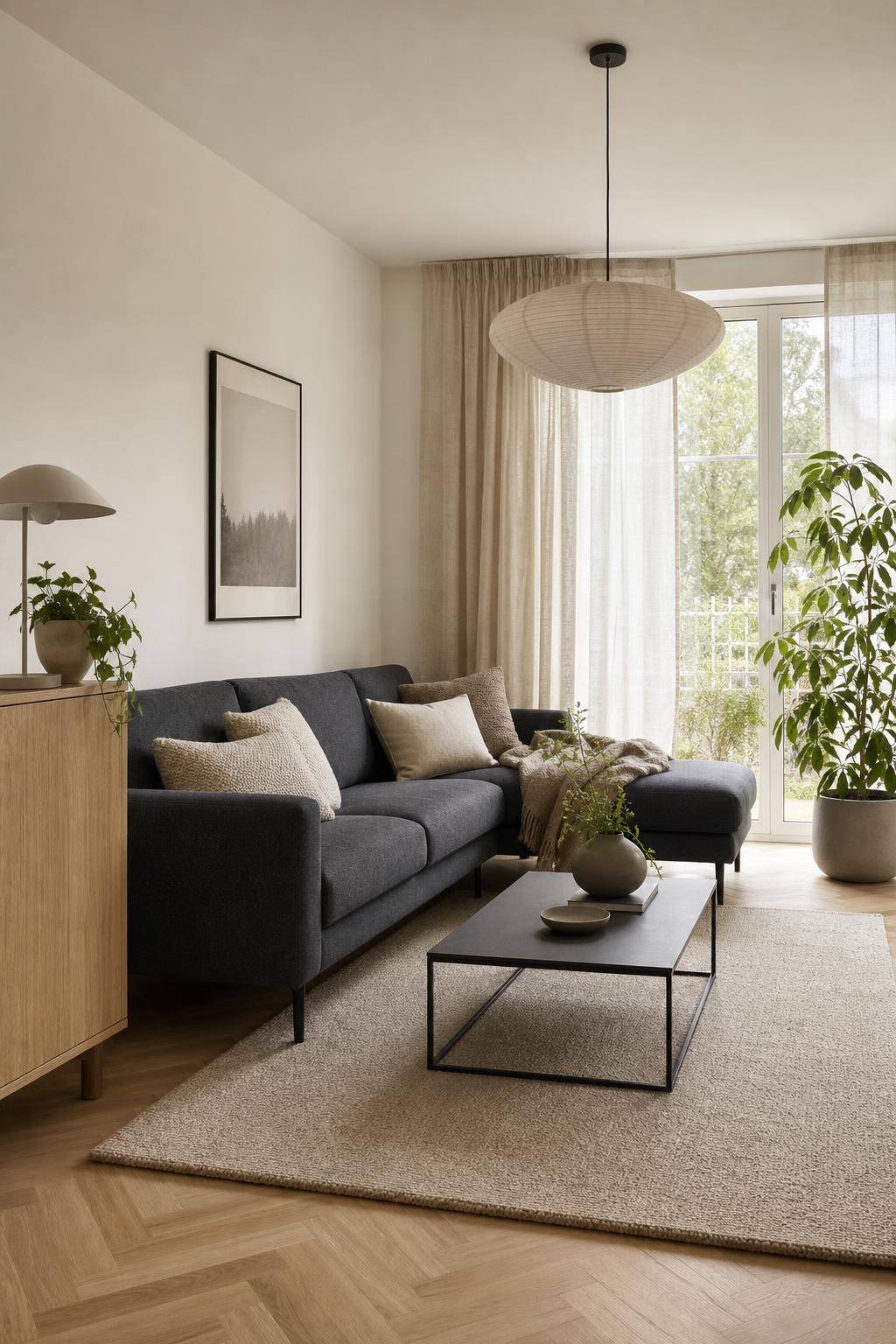 Einrichtungsideen mit der Farbe Anthrazit- Wähle Möbel im skandinavischen Stil mit Anthrazit