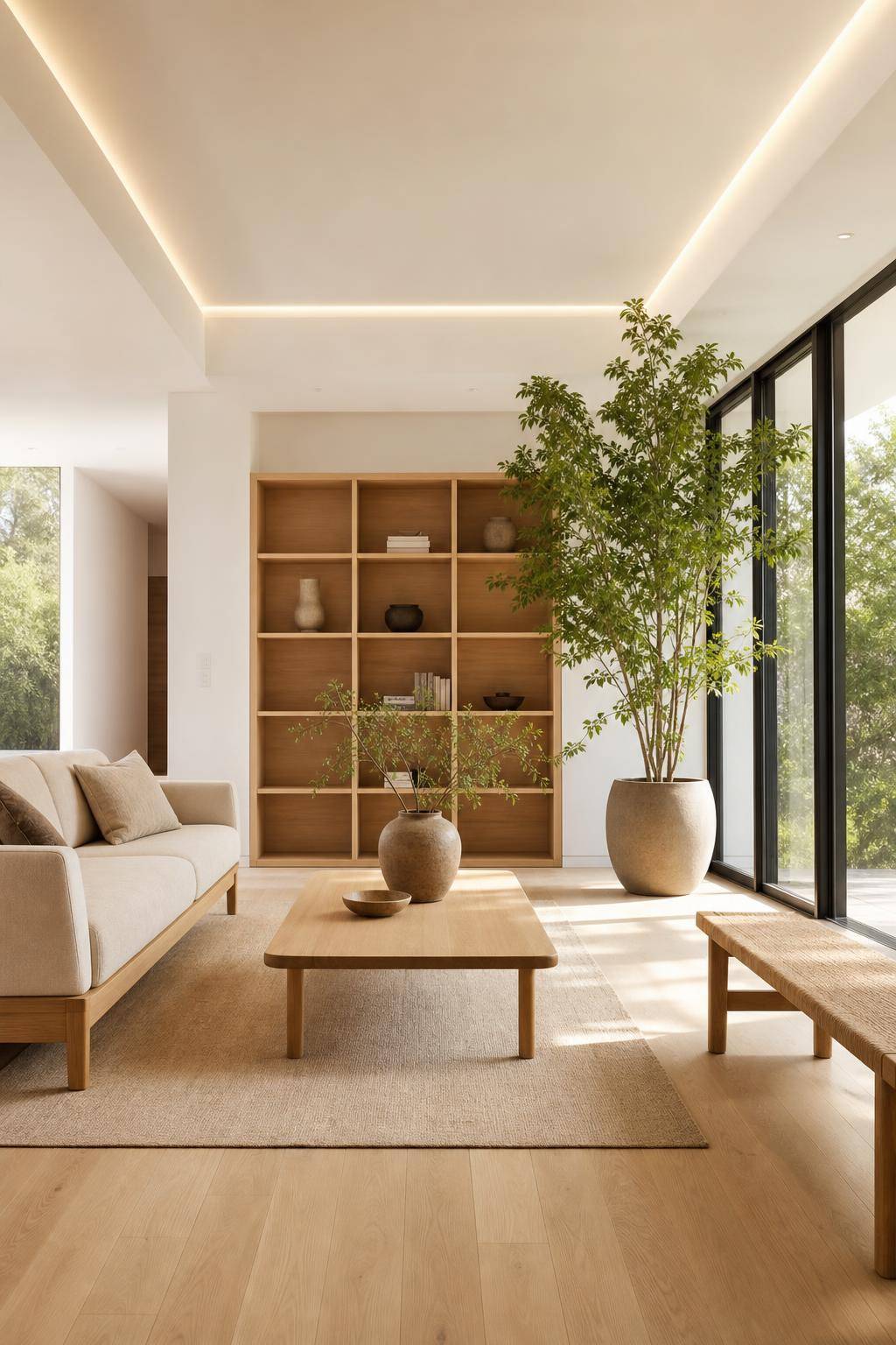 Einrichtungsideen mit hellem Holz- Wähle minimalistische Möbel aus hellem Holz