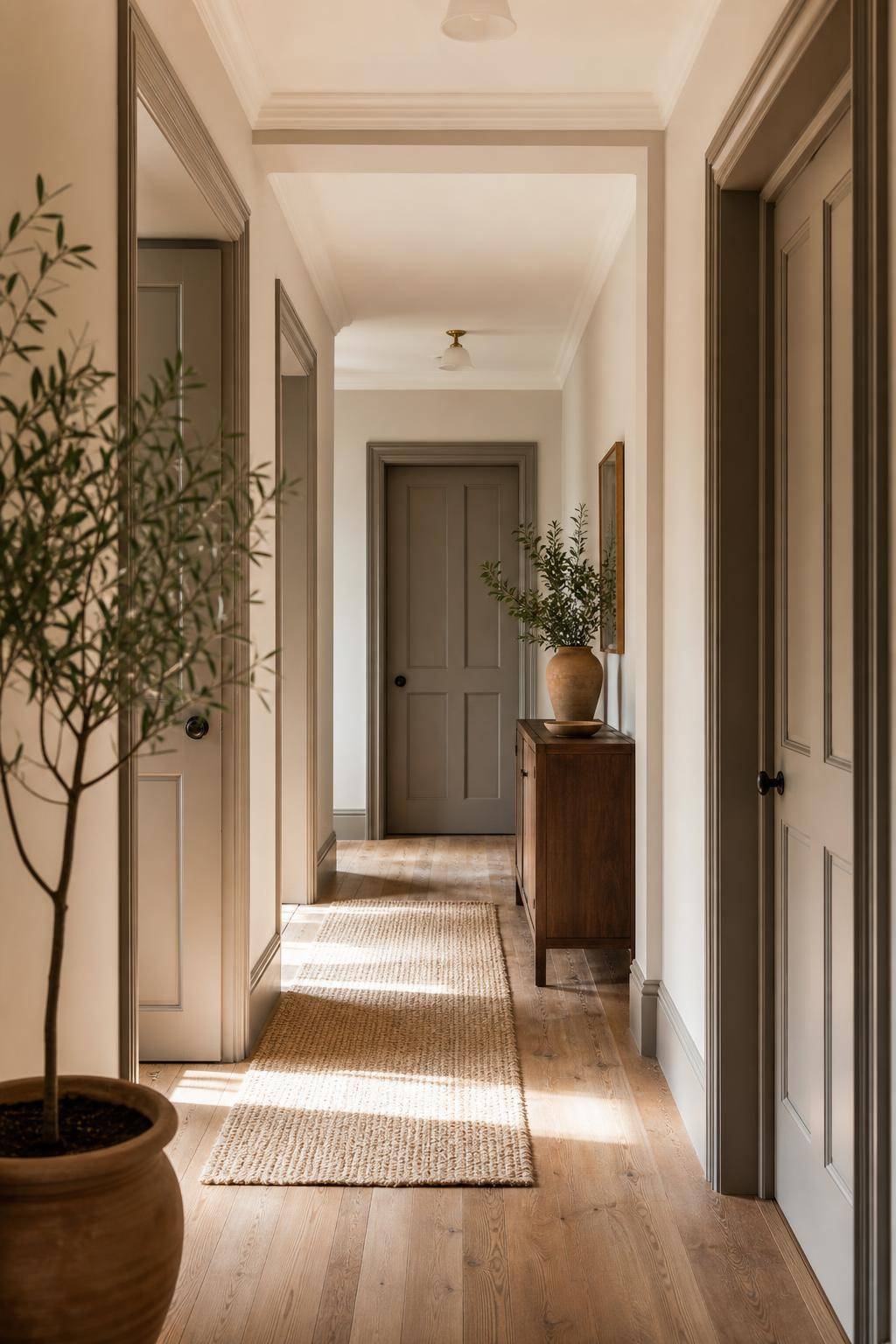 Inspiration: dekorieren mit Erdtönen- Streiche Türen in sanftem Taupe