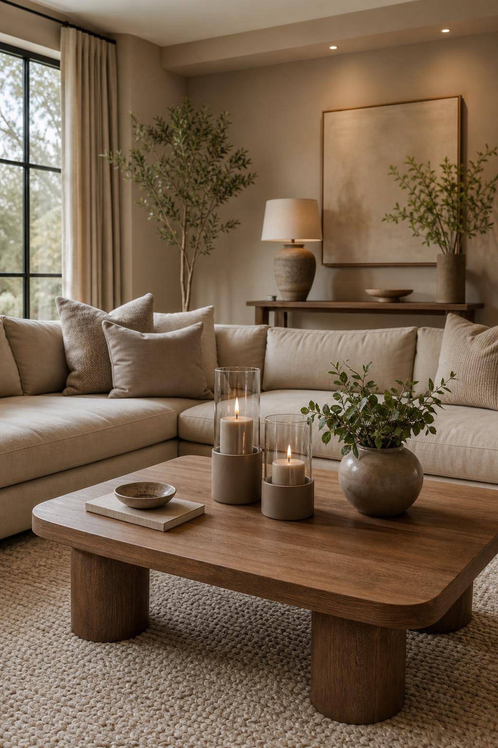 Tolle Ideen: Mit der Farbe Taupe einrichten- Dekoriere mit taupefarbenen Kerzenhaltern