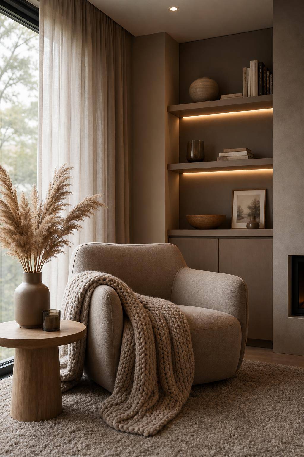 Tolle Ideen: Mit der Farbe Taupe einrichten- Gestalte eine gemütliche Kuschelecke in Taupe