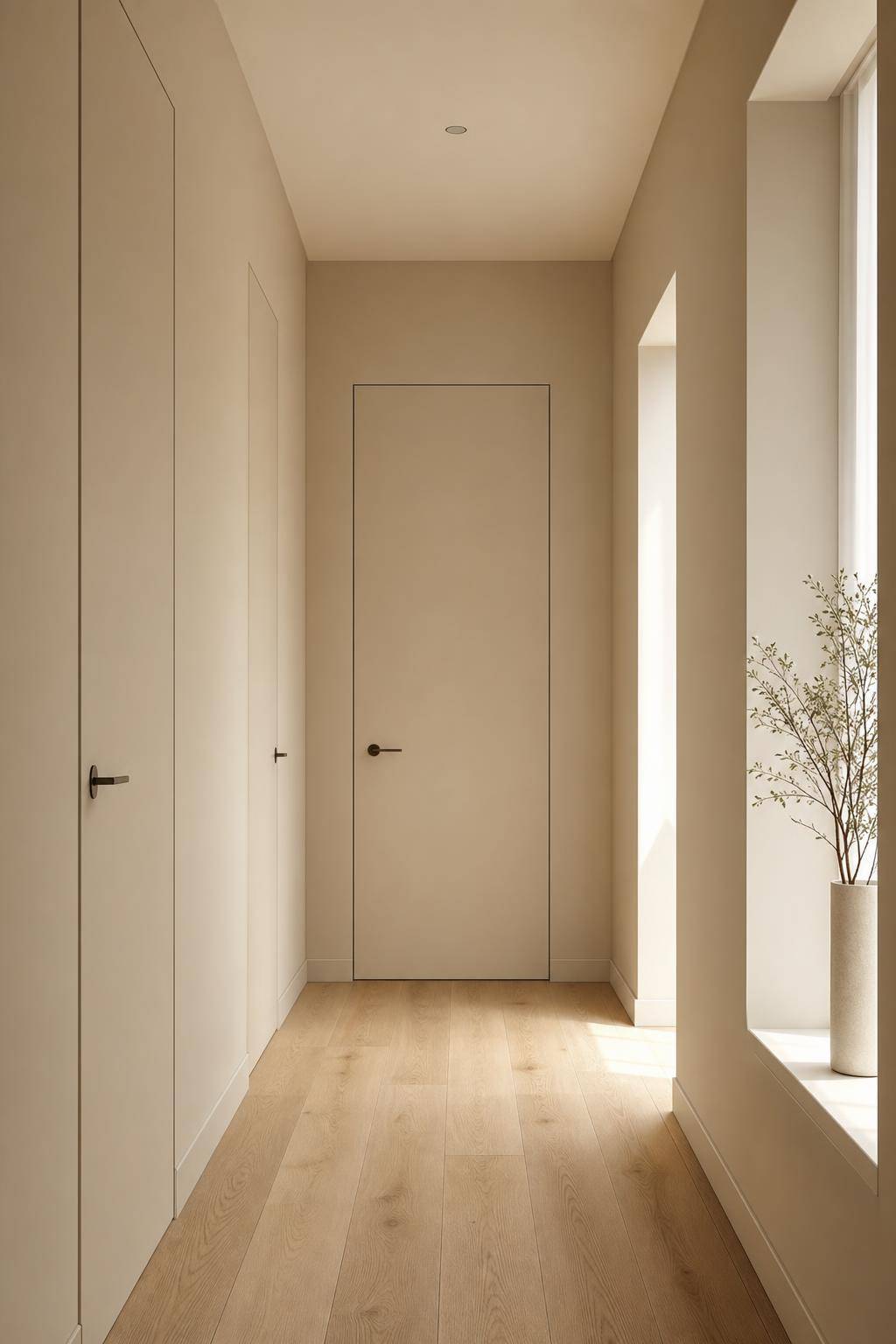 Wandfarben für kleine Räume- Streiche Türen Ton in Ton mit der Wand