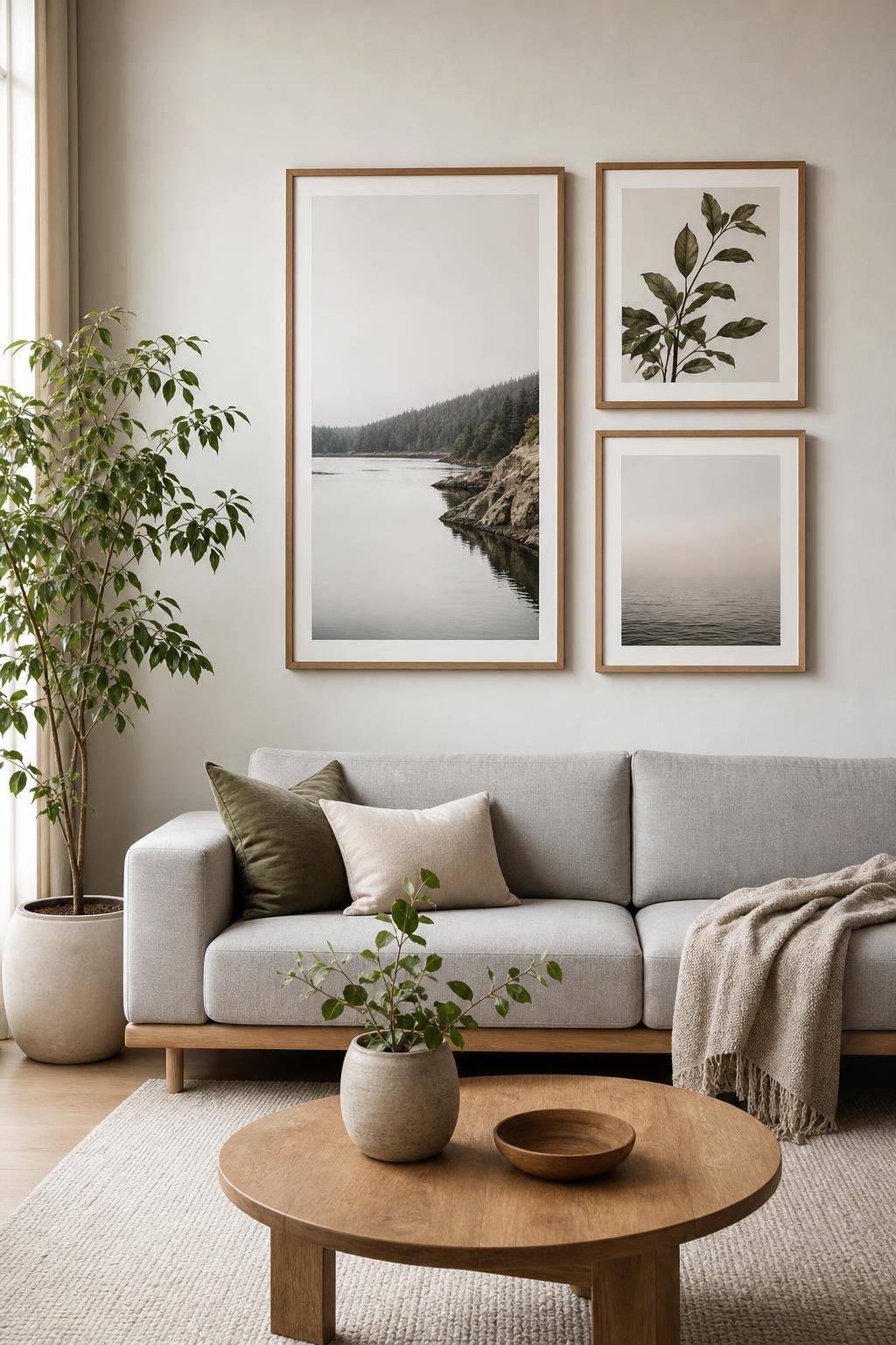 Bilderwand Wohnzimmer Ideen- Entdecke minimalistische Kunstdrucke