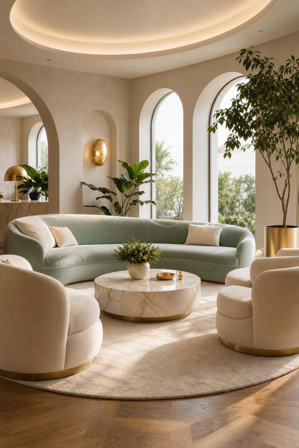 Inspiration: Curvy-Interior-Trend bei Möbeln-Setze auf geschwungene Sofas und Sessel