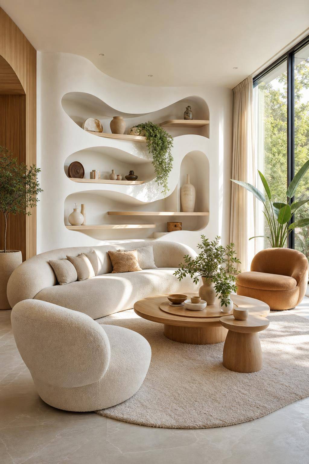 Inspiration: Curvy-Interior-Trend bei Möbeln- Gestalte mit wellenförmigen Regalen deine Wände