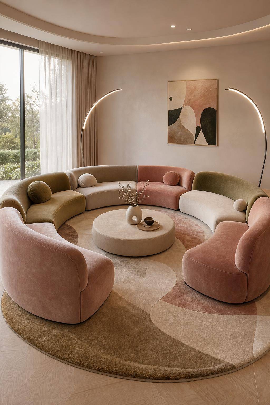 Inspiration: Curvy-Interior-Trend bei Möbeln- Lass Sitzlandschaften in Kreisform wirken