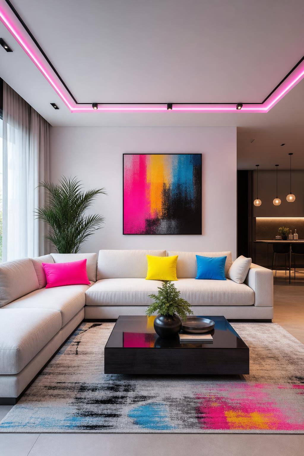 Inspiration: Einrichtung mit Neonfarben-Setze Neon-Kissen als Hingucker ein
