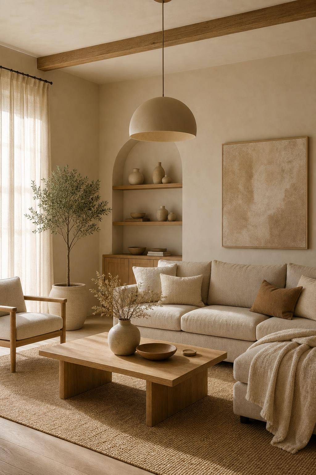 Inspiration: Einrichtung mit Sandfarben- Mixe verschiedene Beige-Töne subtil