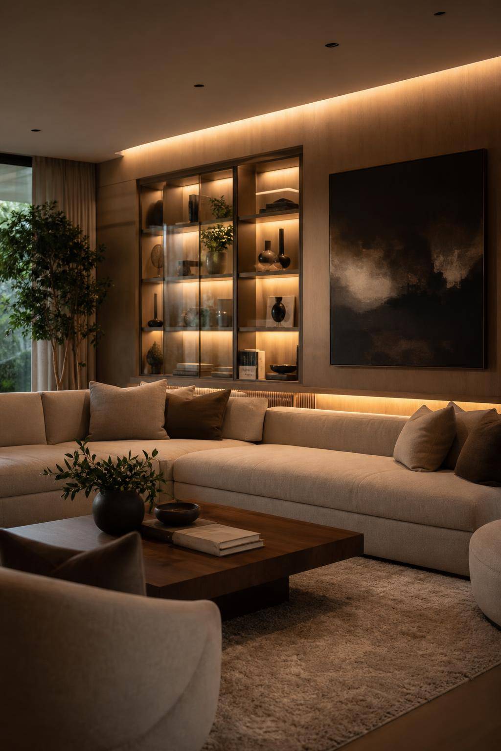 Inspiration: indirekte Beleuchtung im Wohnzimmer- Versuche Lichter in Vitrinen für Glanzmomente